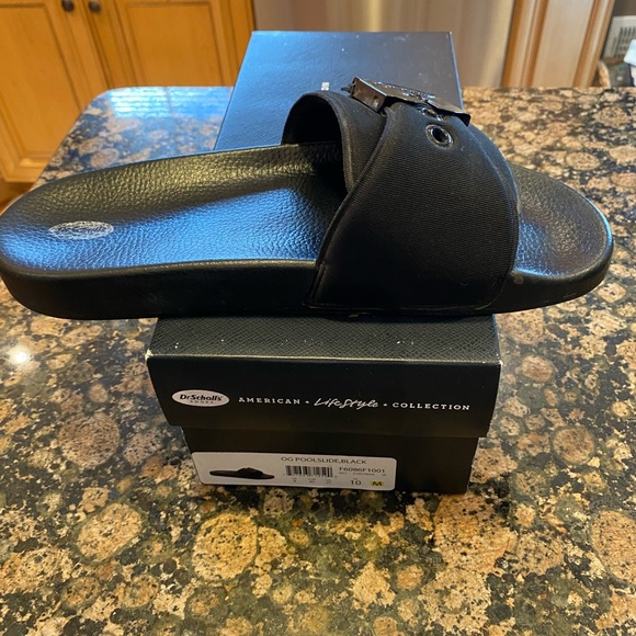 DR. SCHOLL'S Women's OG Pool Slides Poolside Black 10 in box like new - Picture 12 of 12